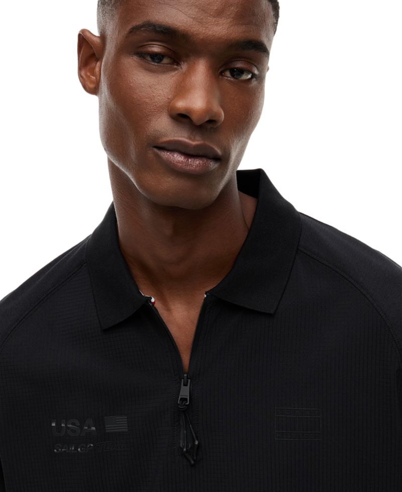 x U.S. SailGP Men's Stealth Performance Collared Polo Shirt