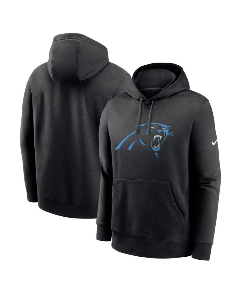 Men's Black Carolina Panthers Club Logo Pullover Hoodie