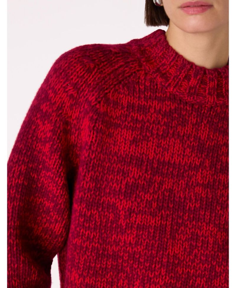Women's Chunky Wool Fleck Knit Sweater