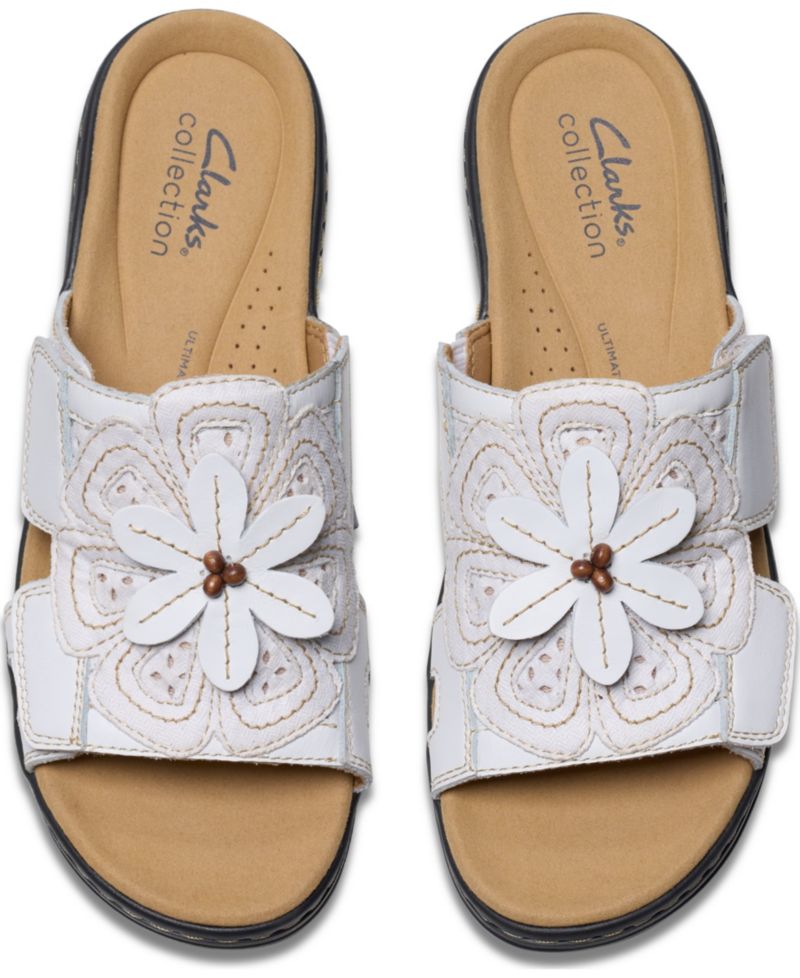 Merliah2 Belle Flower Leather Wedge Sandals