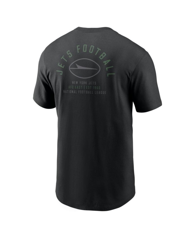 Men's Black New York Jets Split Logo T-Shirt