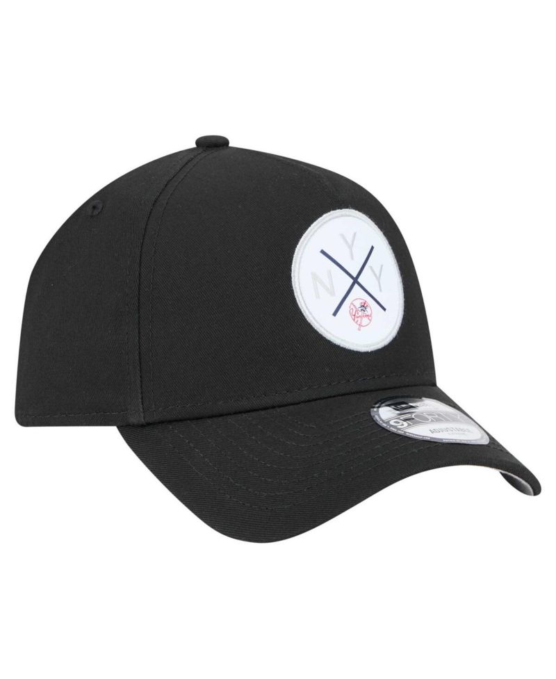 Men's Black New York Yankees 9FORTY A-Frame Adjustable Hat