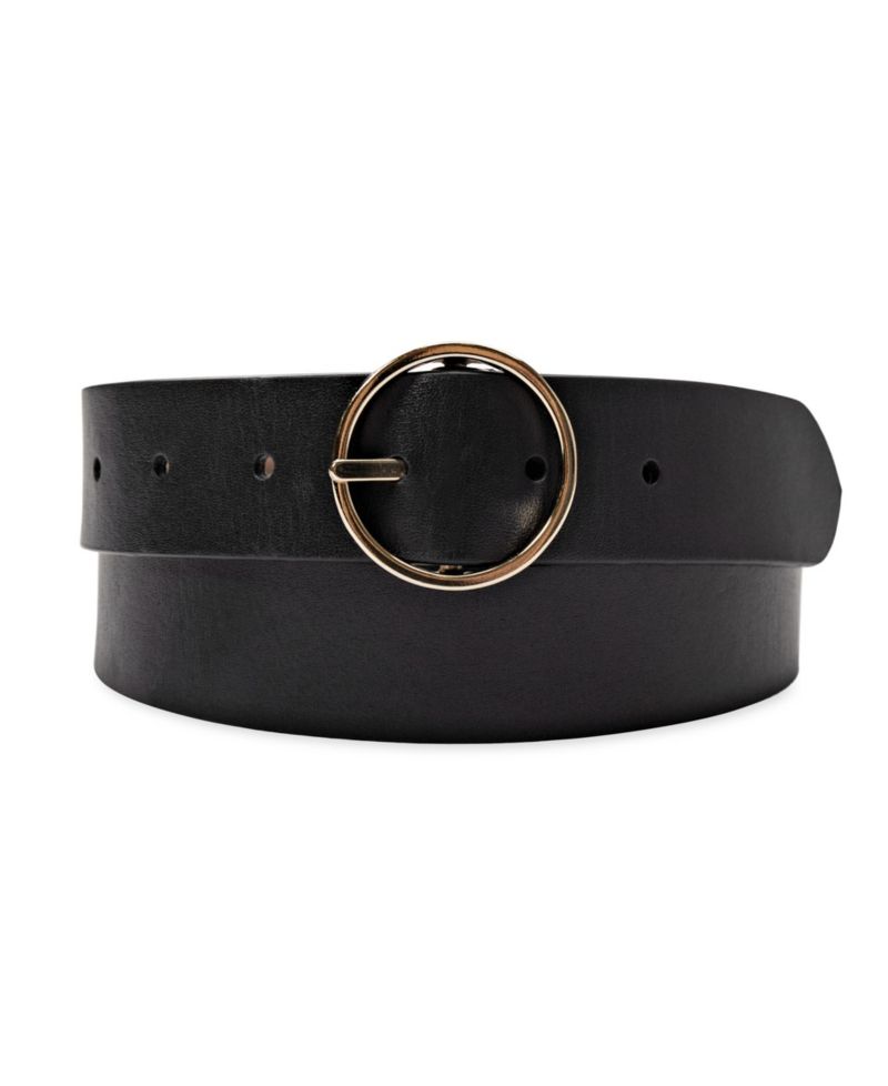 Women's Two-In-One Center Bar Reversible Genuine Leather Belt