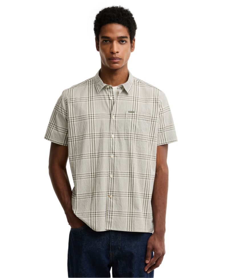 Men's Carrock Checked Seersucker Summer Shirt