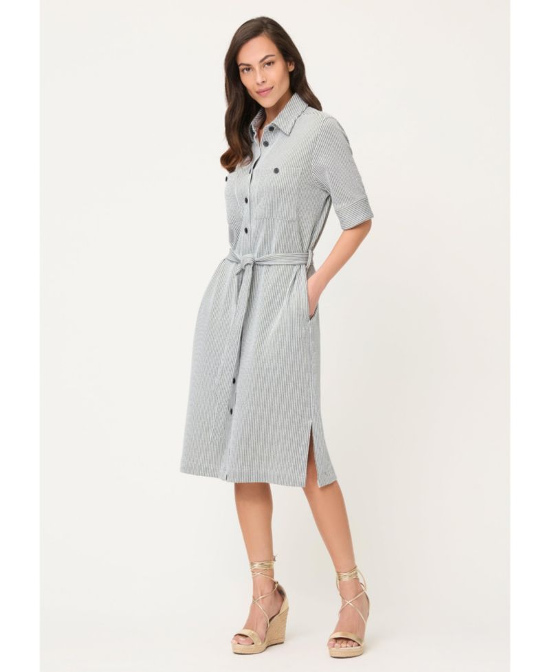 Women's Seersucker Shirt Dress