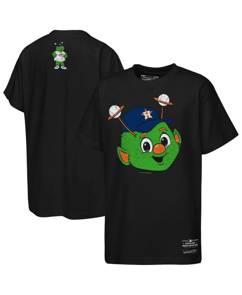 Big Boys and Girls Black Houston Astros Big Face Mascot T-Shirt