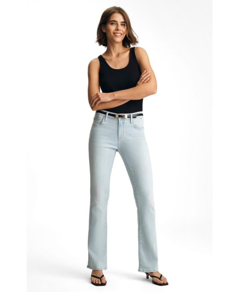 Women's Molly Mid Rise Bootcut Bootcut In Bleached Flex Blue