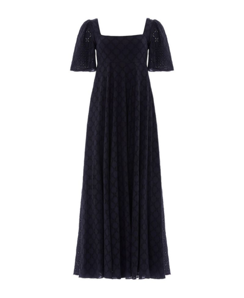Women's Marisol Square-Neck Short-Sleeve Cotton Broderie Gown