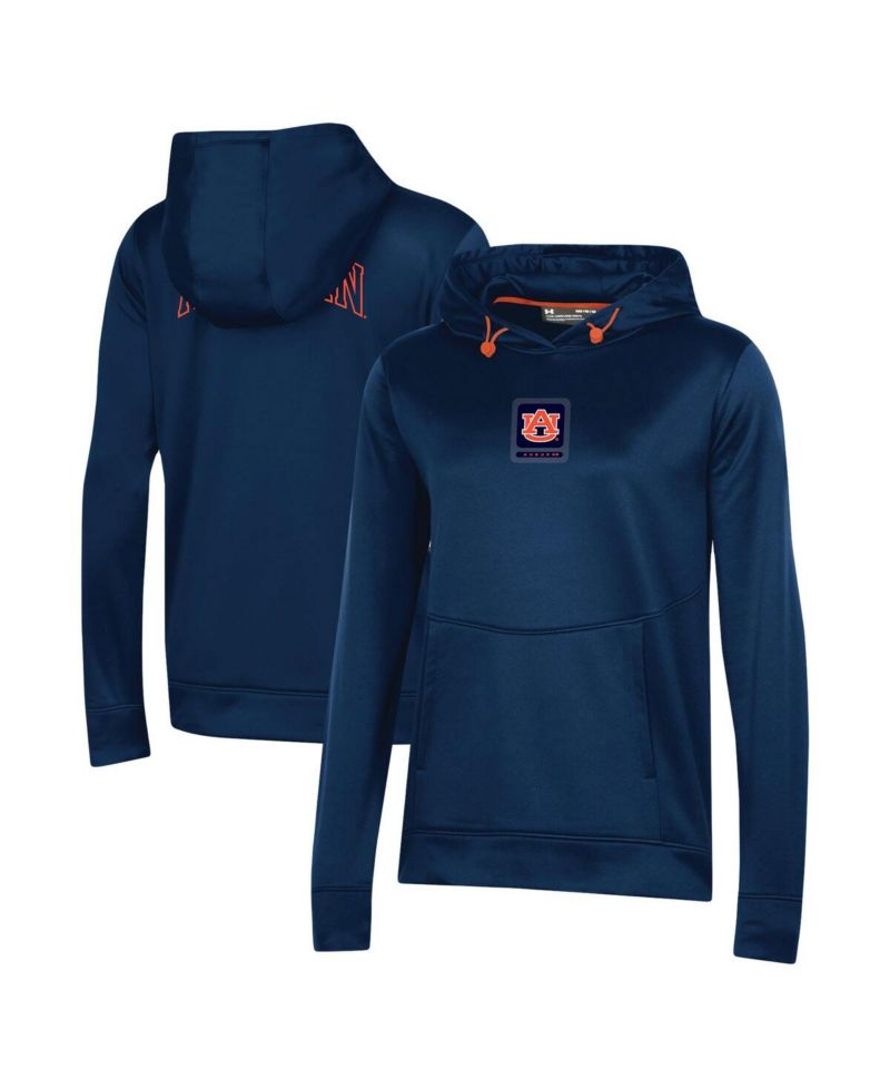 Women's Navy Auburn Tigers 2023 Sideline Performance Pullover Hoodie