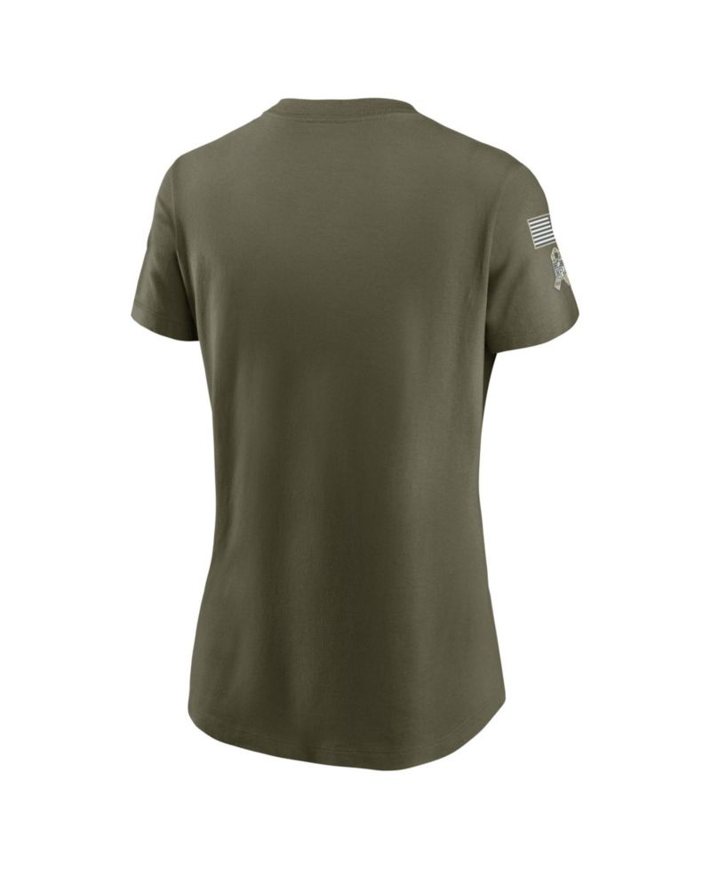 Women's Olive Chicago Bears 2025 Salute to Service Sideline T-Shirt