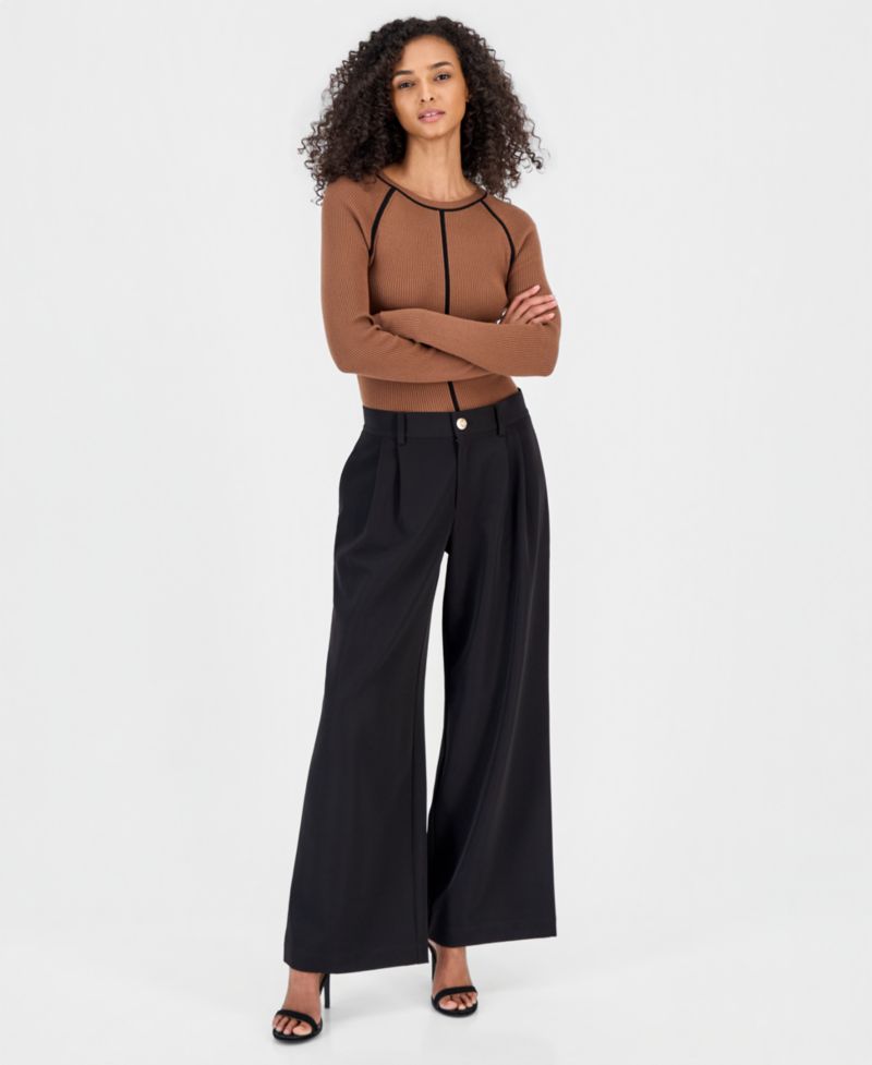 Women's Wide-Leg Pleated Pants