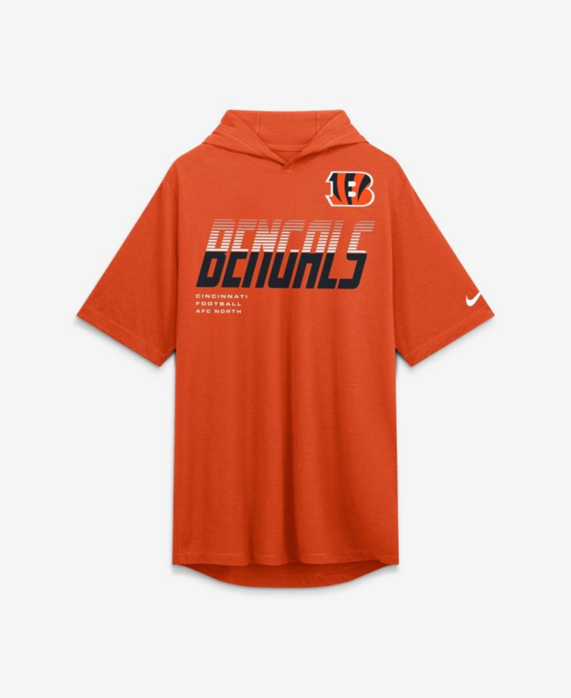 Men's Cincinnati Bengals Tri-Blend Short-Sleeve Hoodie
