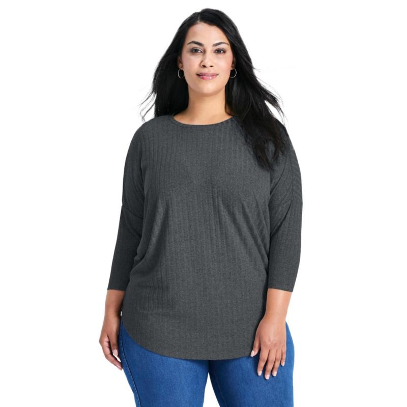 Women's Plus Size Kym Rib Hacci Tunic