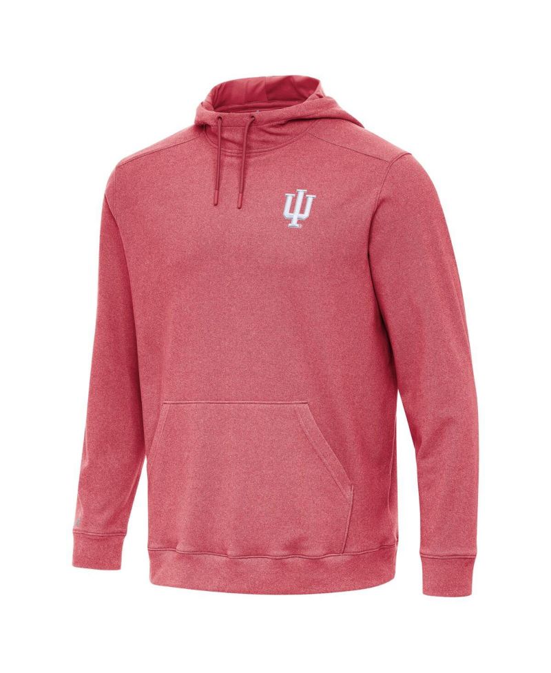 Men's Heather Red Indiana Hoosiers Cloud Pullover Hoodie