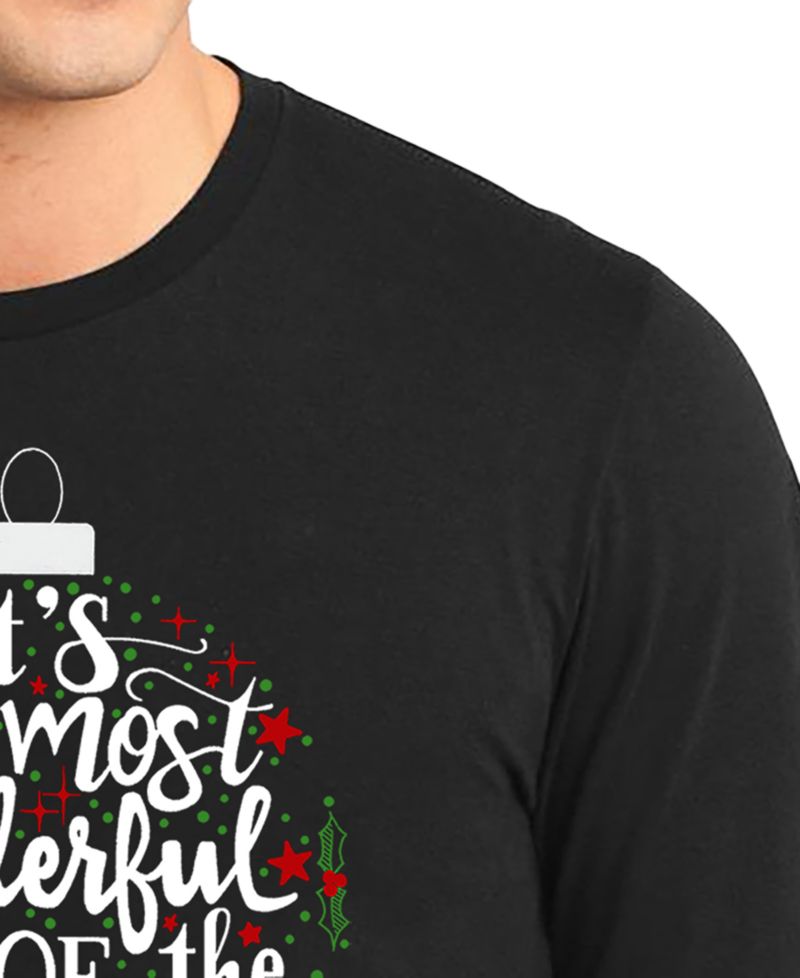 Men's Christmas Ornament Word Art Long-Sleeve T-Shirt