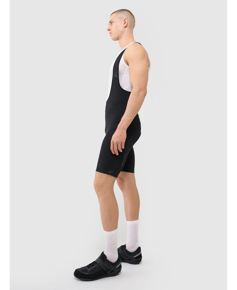 Men's Short Cycling Leggings With Gel-Foam Insert And Suspenders