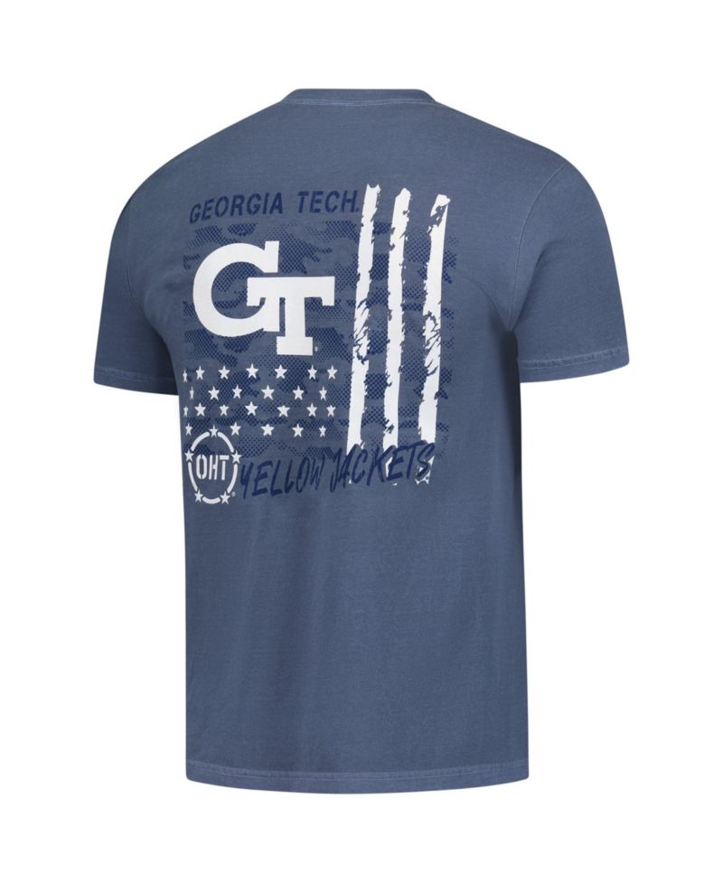 Men's Navy Georgia Tech Yellow Jackets Comfort Colors OHT Camo Overlay T-Shirt