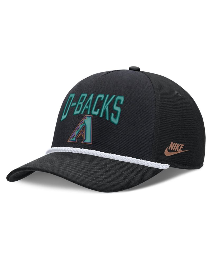 Men's Black Arizona Diamondbacks Cooperstown Rise Adjustable Hat