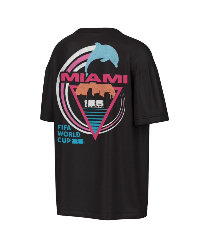 Men's Black FIFA World Cup 2026 Miami Big City Poster T-Shirt