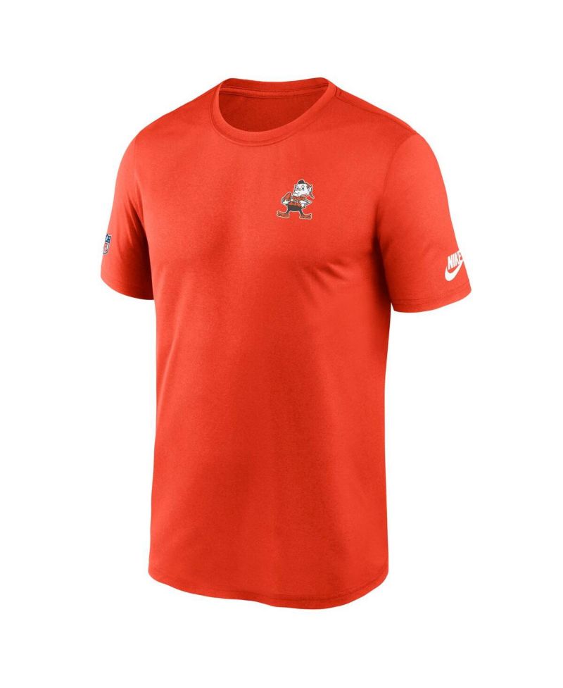 Men's Orange Cleveland Browns Sideline Alt Pack Small Logo Legend Performance T-Shirt