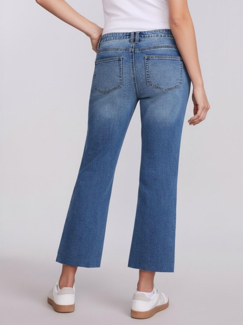 Women's Under the Belly Wide Leg Crop Jeans - Motherhood