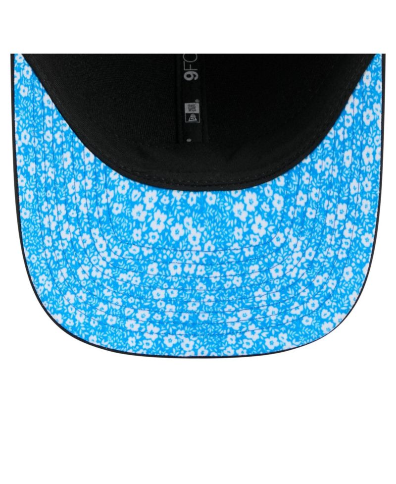 Men's Black Detroit Lions Floral 9FORTY M-Crown Trucker Adjustable Hat