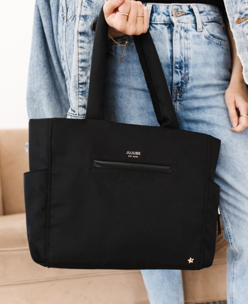 Utility-Strap Tote Diaper Bag