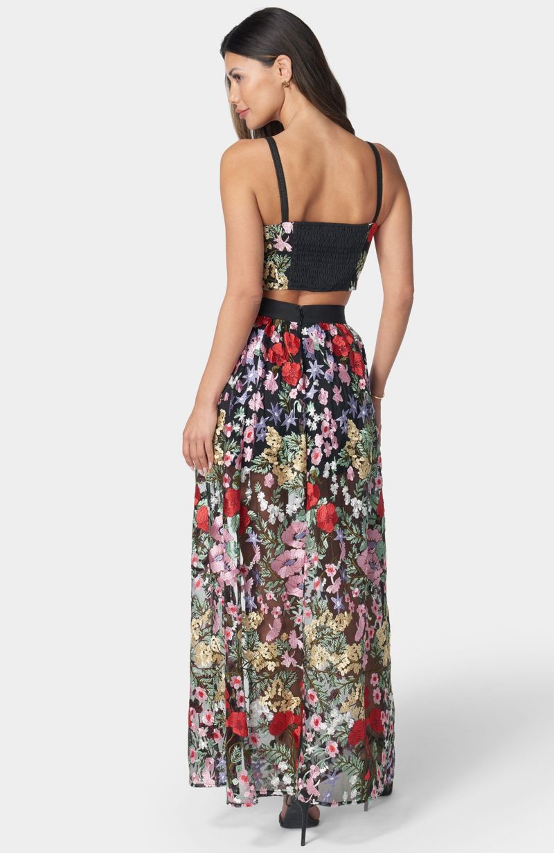 Women's Floral Embroidered Two Piece Set