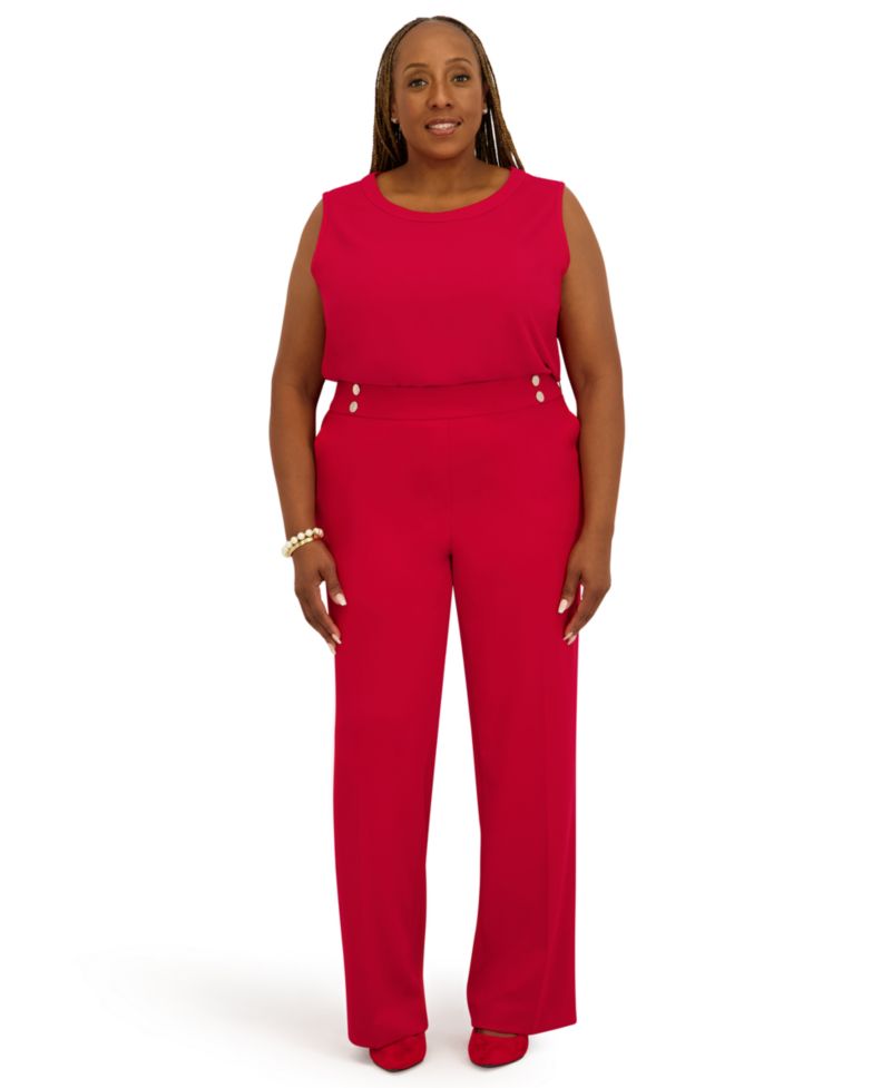 Women's Crew Neck Sleeveless Top, Regular and Plus Size