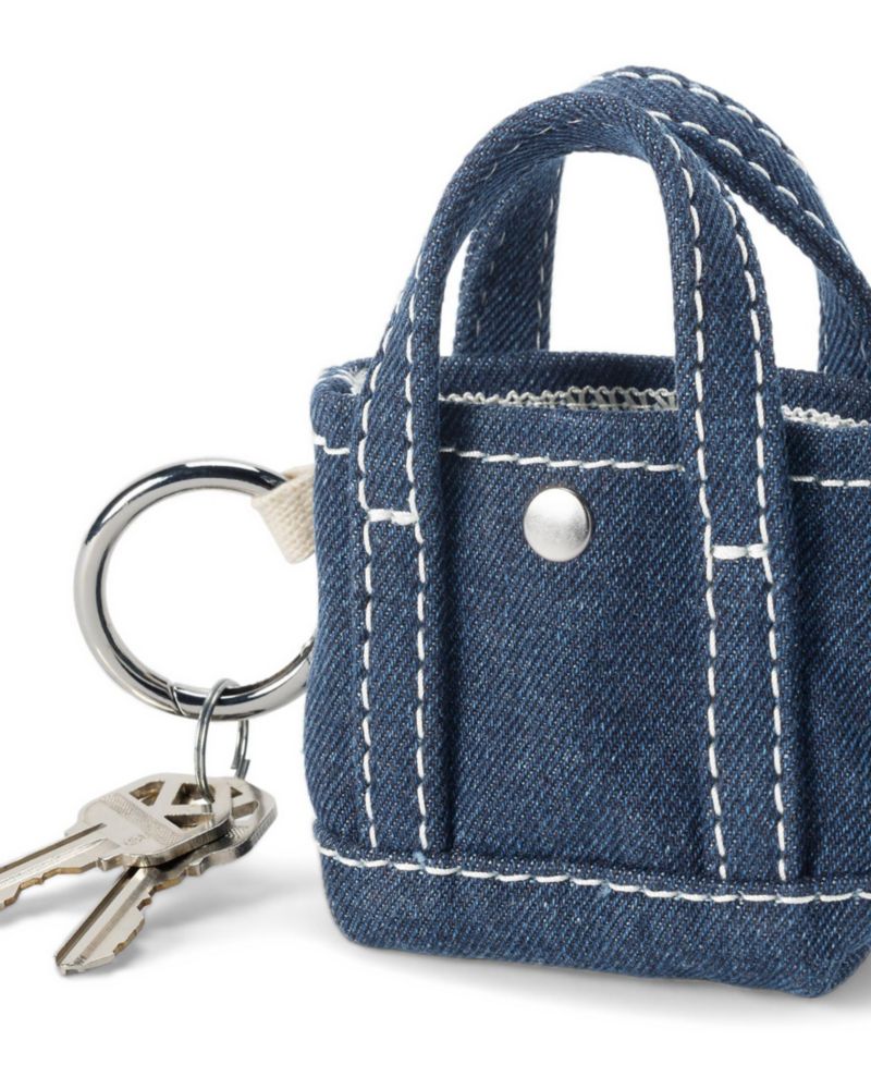 Micro Denim Tote Charm