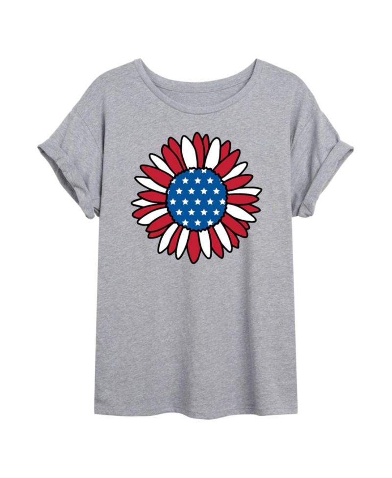 Trendy Juniors Sunflower Graphic Oversized Tee