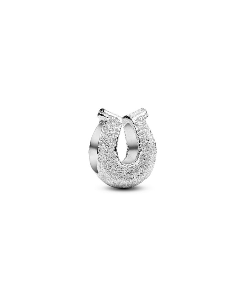 Silver Textured Horseshoe Mini Charms