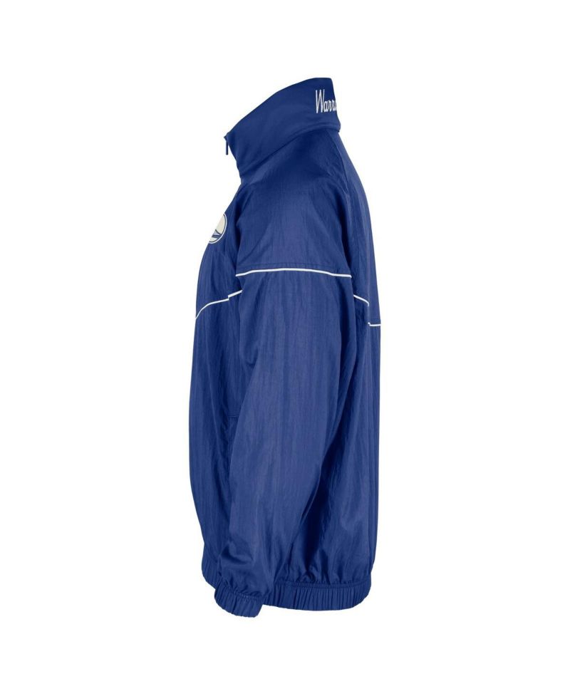 Men's Royal Golden State Warriors Courtside Wind Runner Woven Half-Zip Jacket