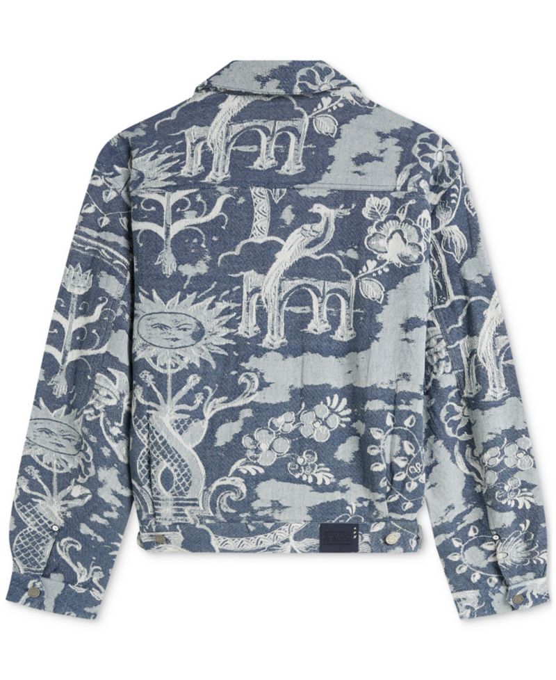 Men's Delfts Blauw Jacquard Trucker Jacket