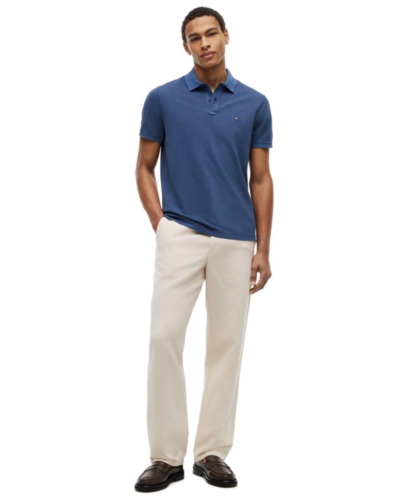 Men's Short-Sleeve Garment-Dyed Polo Shirt