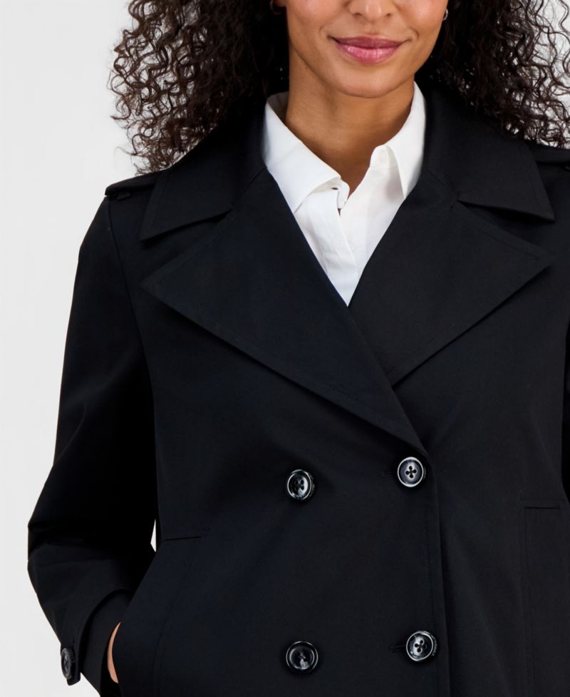 Women's Short Double-Breasted Trench Coat