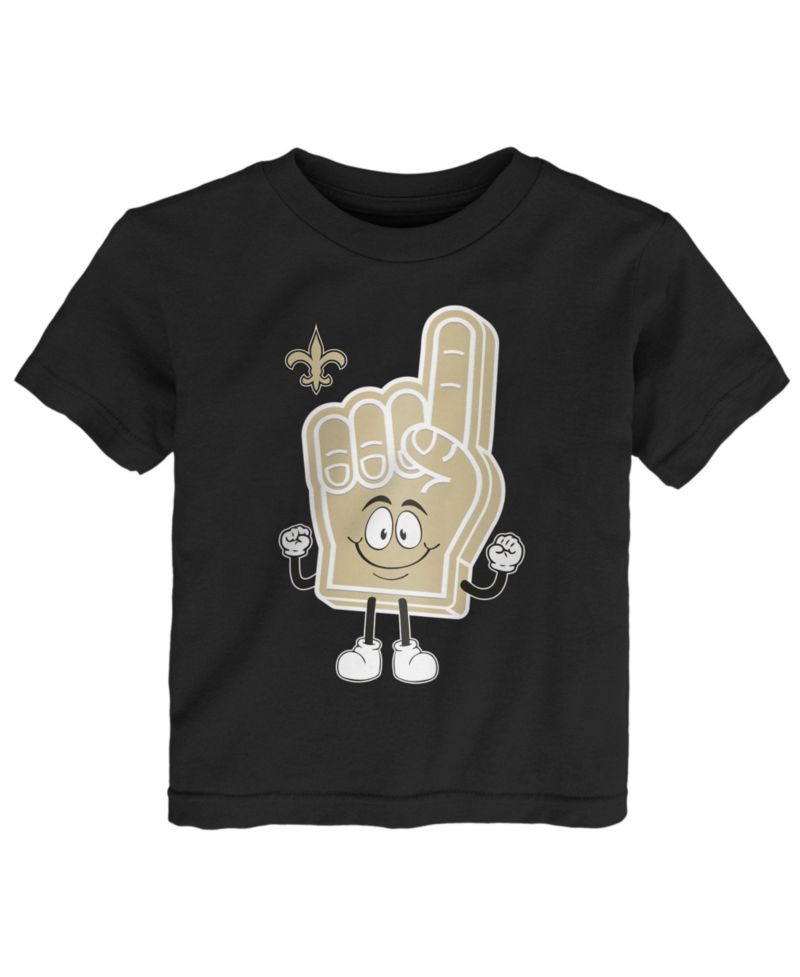 Baby Boys and Girls Black New Orleans Saints Handy Man T-Shirt