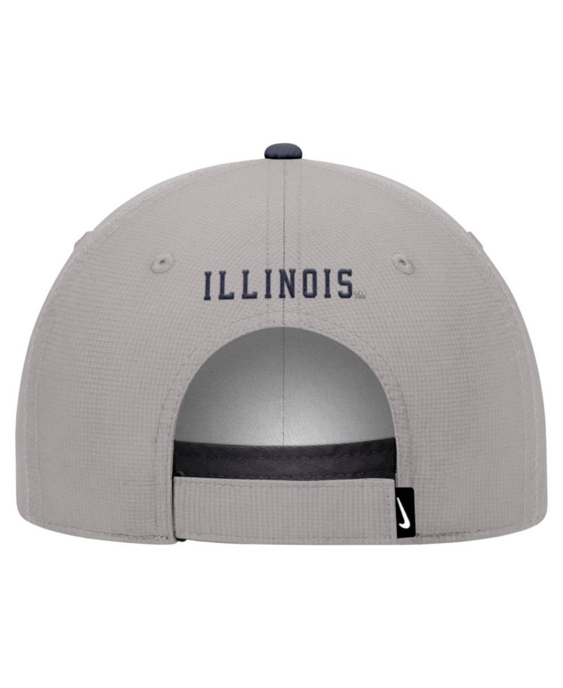 Men's Gray Illinois Fighting Illini Ripstop Dri-FIT Adjustable Hat