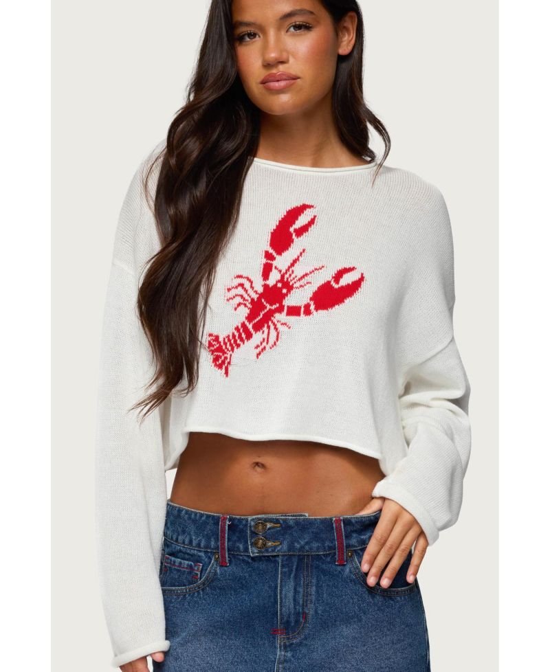 Women's Lobster Babe Oversized Knit Top