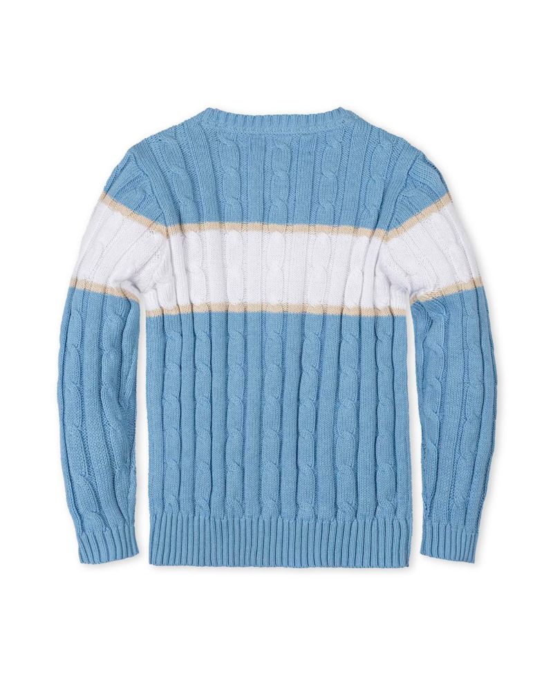 Hope and Henry Little and Big Boys' Organic Cable Crewneck Pullover Sweater
