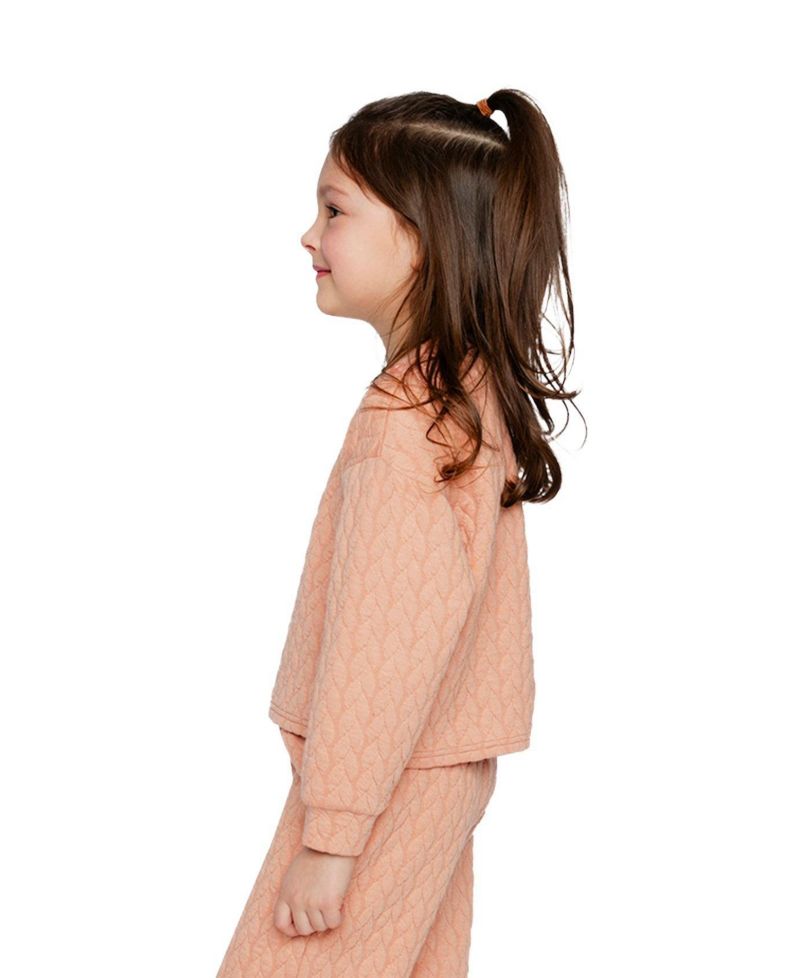 Little and Big Girl 6-14 Jacquard Sweatshirt