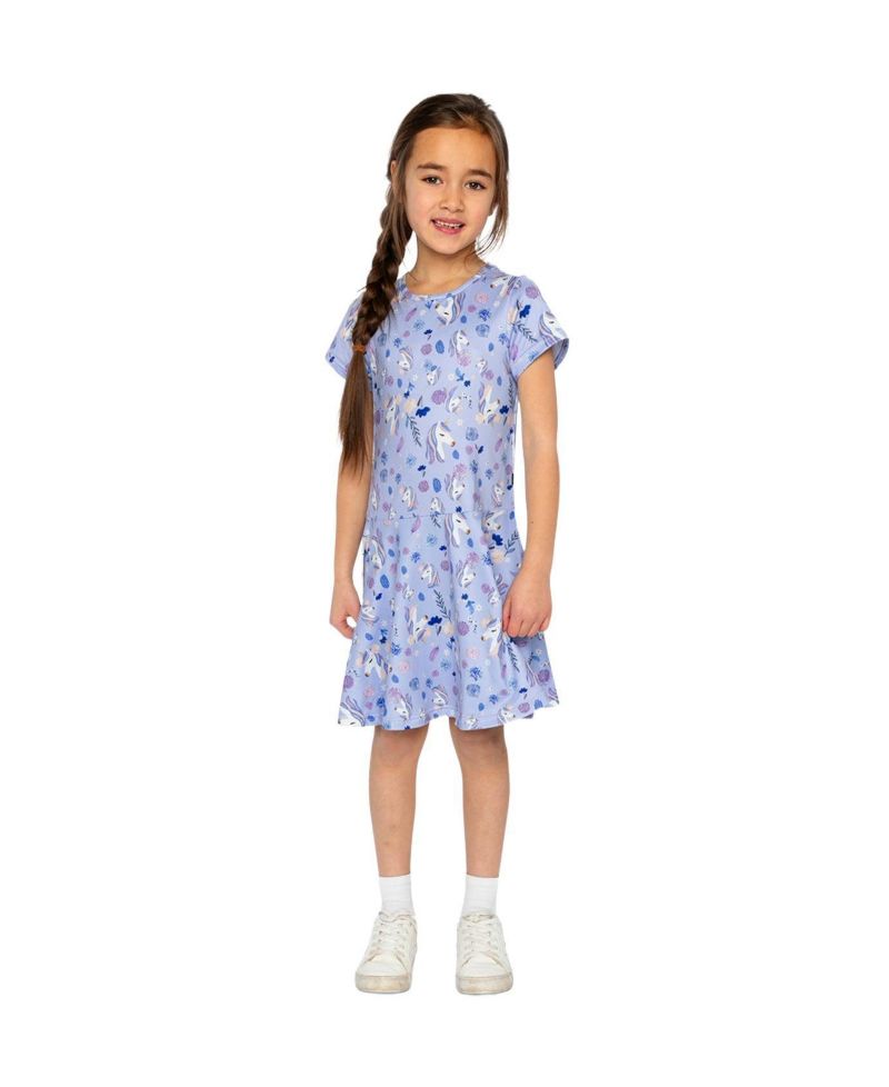 Little and Big Girl (6Y - 12Y) Short Sleeve Dress