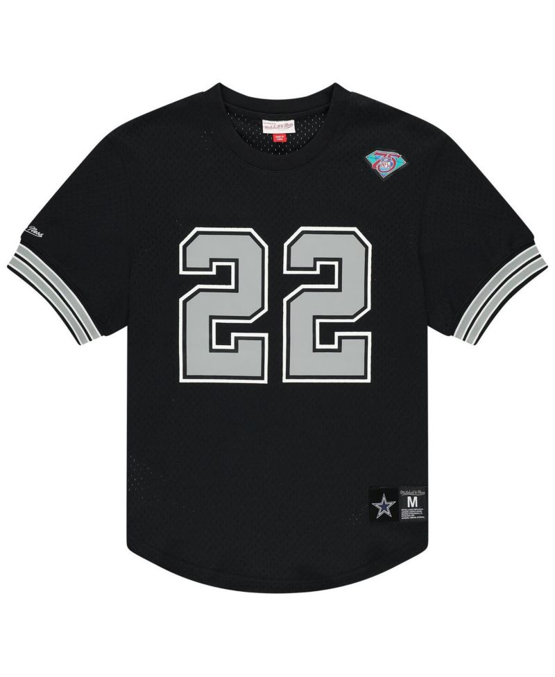 Men's Emmitt Smith Black Dallas Cowboys Retired Player Name & Number Mesh T-Shirt