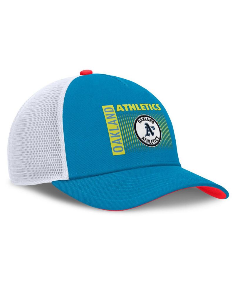 Men's Teal Athletics Neon 90s Rise Structured Performance Adjustable Trucker Hat