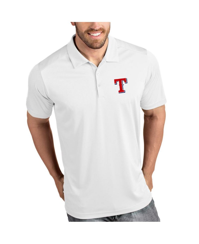 Men's White Texas Rangers Tribute Polo