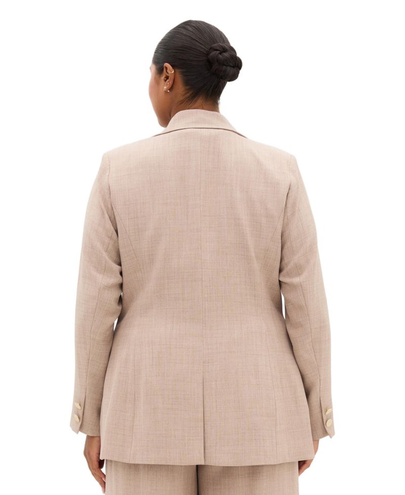 Plus Size Luci Double-Breasted Relaxed-Fit Blazer