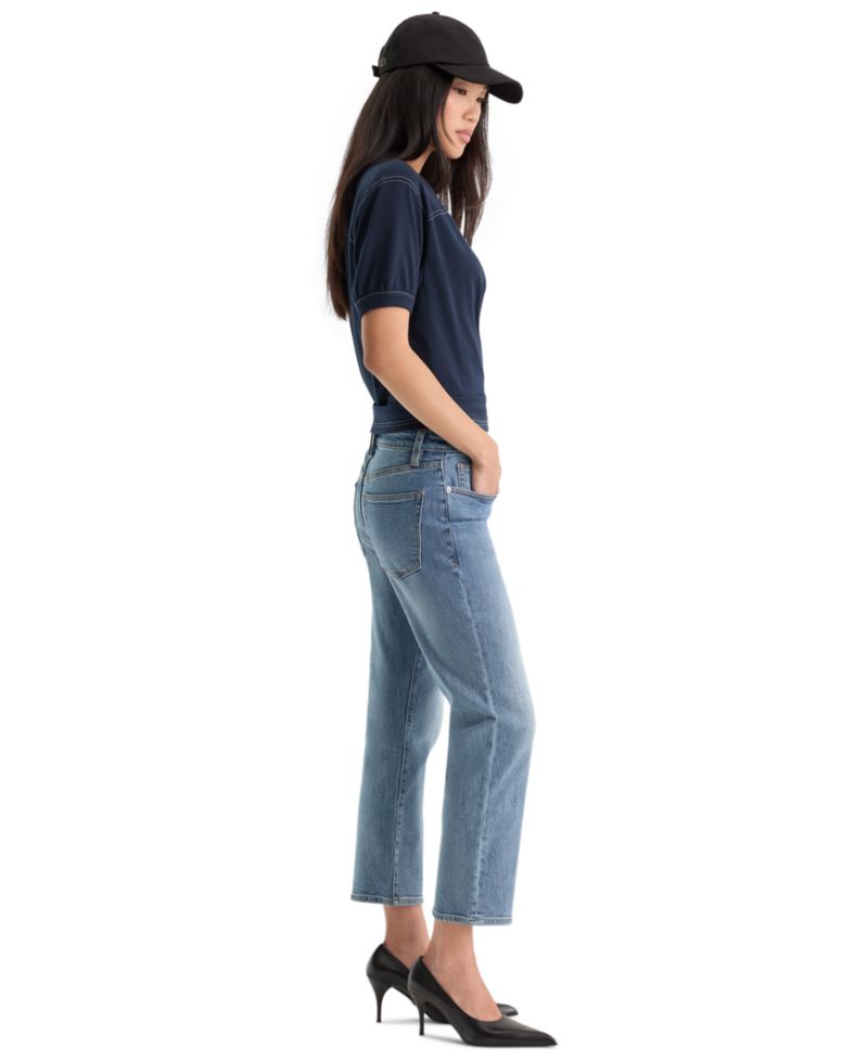 Women's Vintage Mid-Rise Straight-Leg Ankle Jeans