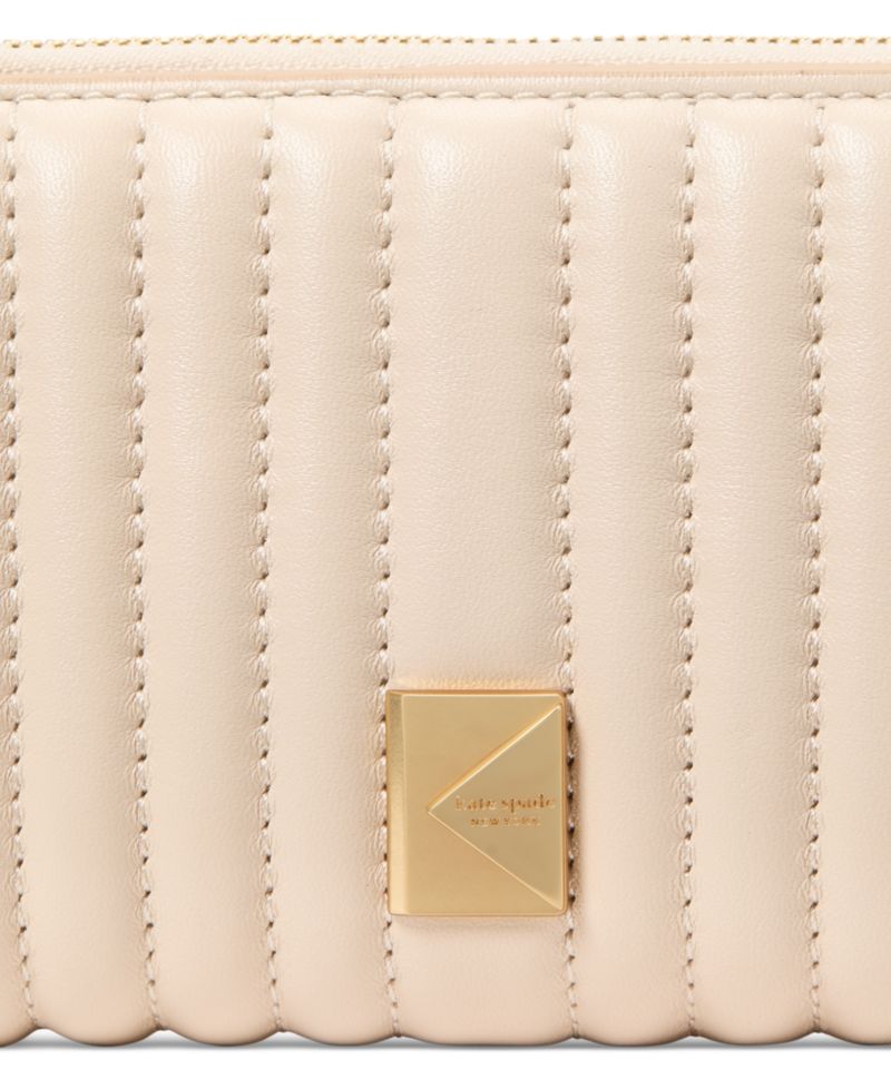 Deco Quilted Leather Compact Wallet