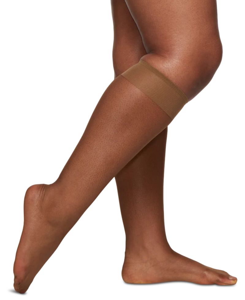 Plus Size 3-Pack Sheer Knee-Highs