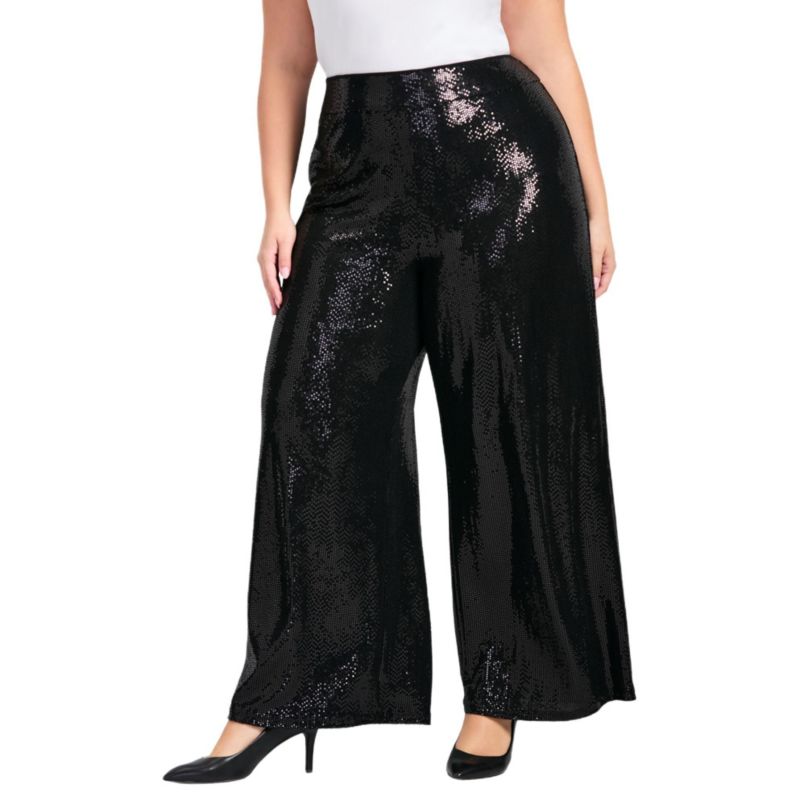 Women's Glitz Sequin Wide Leg Pant
